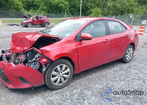 2015 Toyota Corolla Le z USA, uszkodzony, nr VIN 2T1BURHEXFC301228